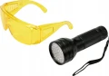 Latarka UV 395–405 nm z 51 diodami LED – praktyczne narzędzie do naprawiania ubytków w wydrukach 3D, uzupełniania modeli żywicą i utwardzania klejów światłoutwardzalnych.