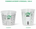 Pojemnik do żywicy 1300 ml kubek z podziałką pojemności, ułatwiający oszacowanie ilości żywicy pozostałej w zbiorniku drukarki 3D oraz jej przelewanie do butelki.