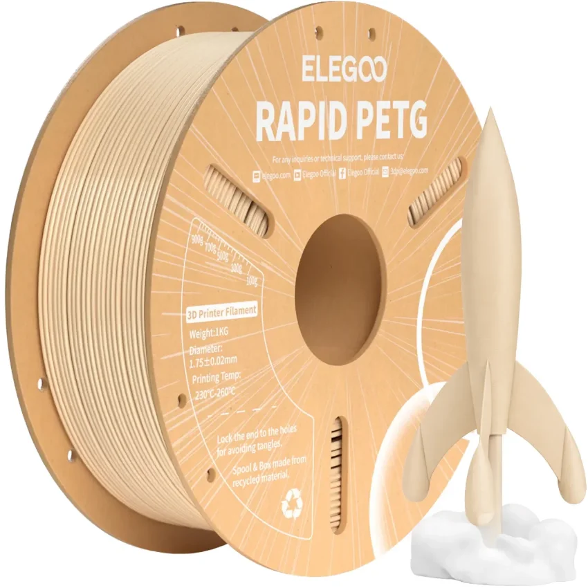 Filament Elegoo Rapid PETG Beige  1kg  Odporność na warunki zewnętrzne