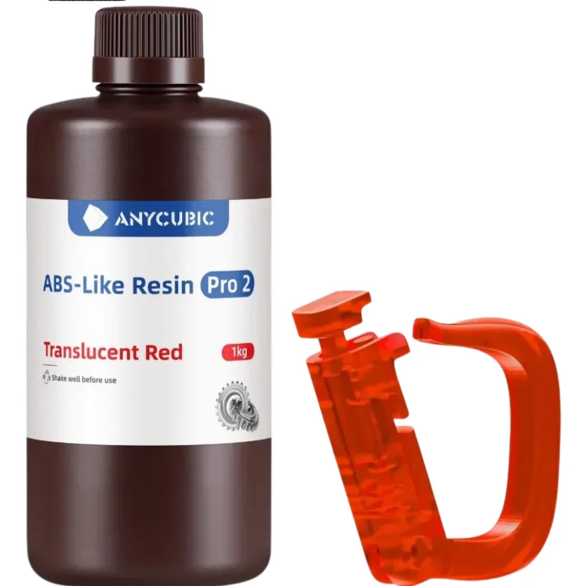 Anycubic Abs-like Pro 2 Translucent Red 1kg - Wysoka odporność mechaniczna