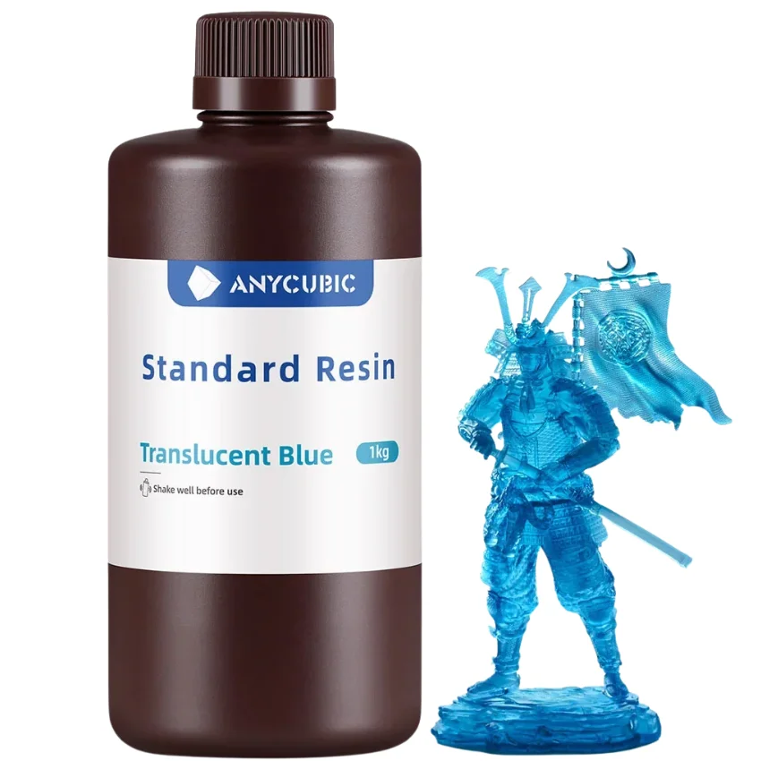 Anycubic Standard Translucent Blue 1kg  - Twarda i precyzyjna
