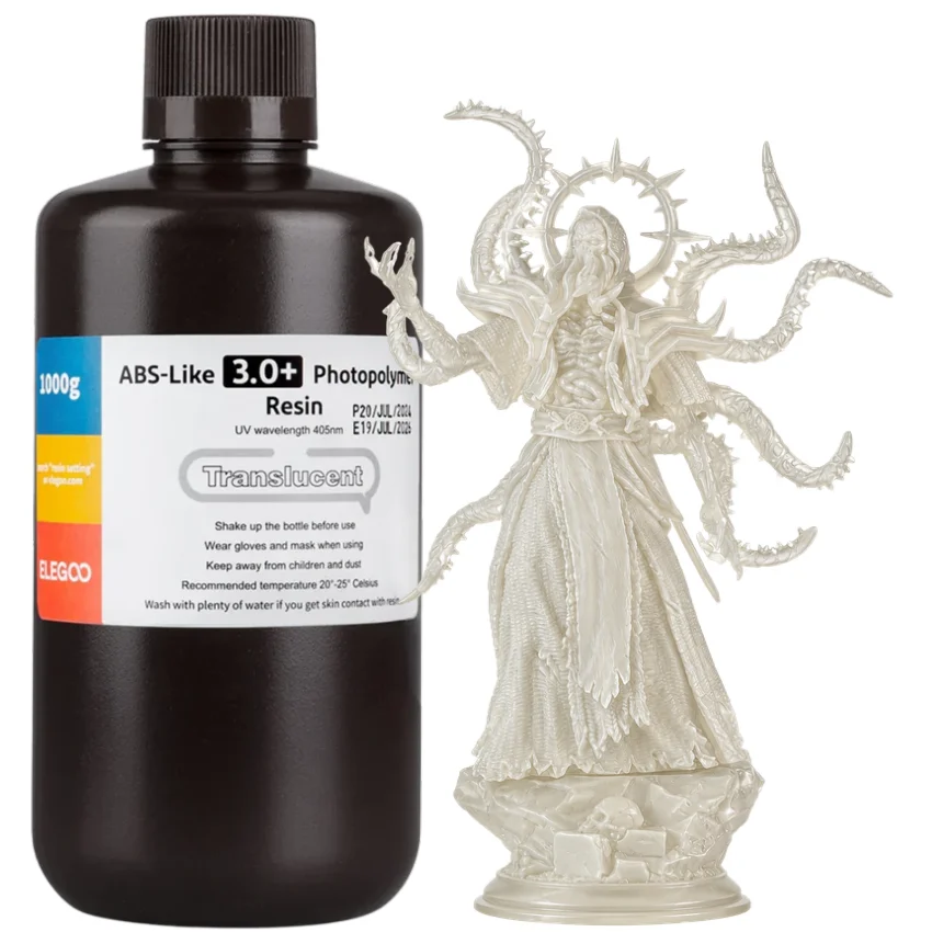 Elegoo ABS-Like Resin 3.0 Plus Translucent – dokładne wydruki 3D i estetyczne, półprzezroczyste modele