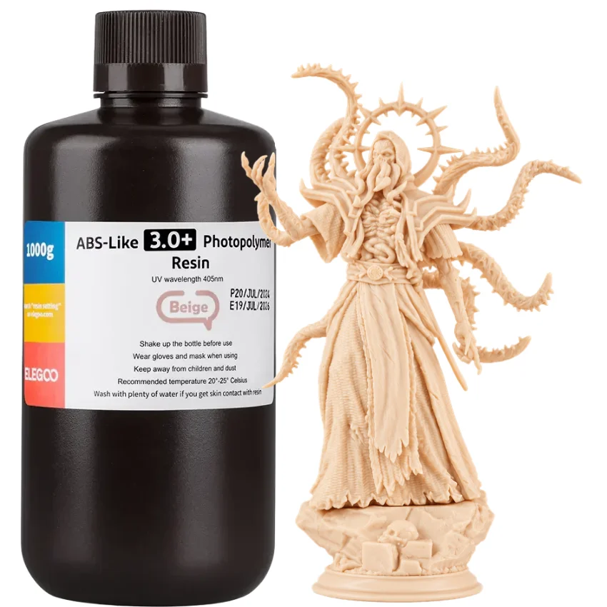 Elegoo ABS-Like Resin 3.0 Plus Beige 1kg – wytrzymała żywica techniczna do precyzyjnego druku 3D