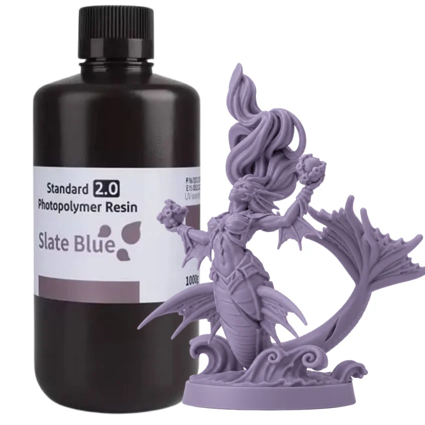 żywica Elegoo Standard 2.0 Slate Blue 1kg + model 3D