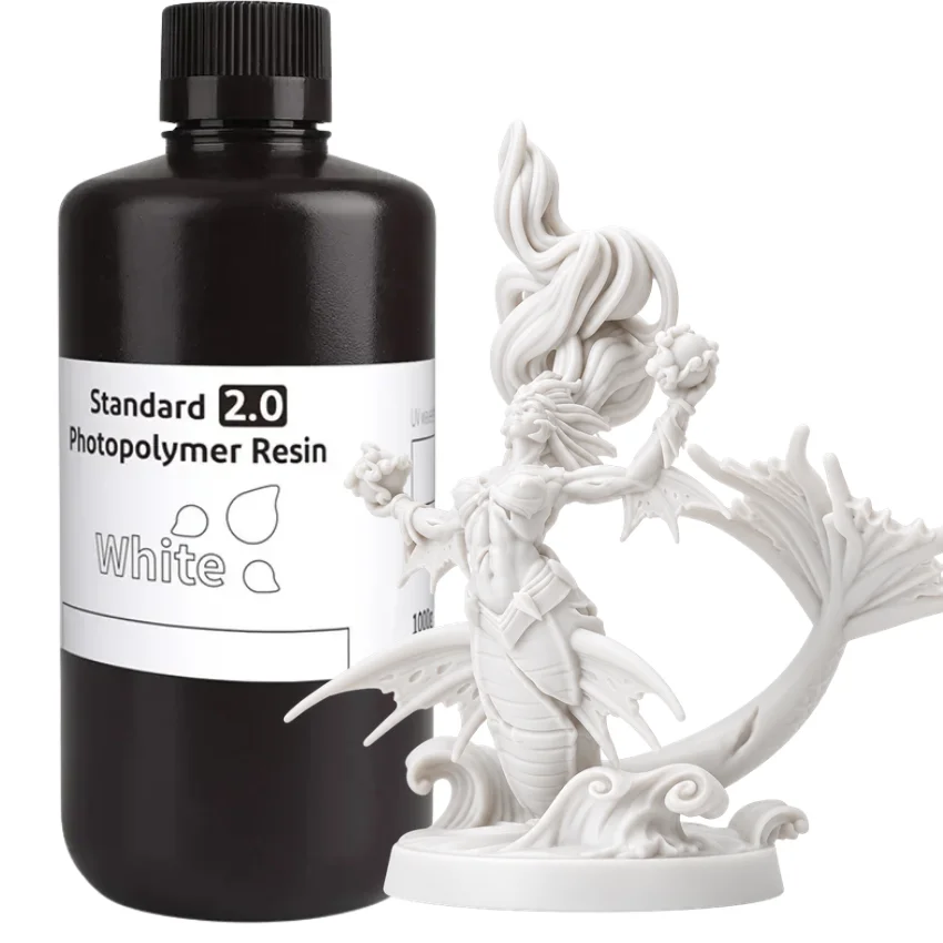 żywica Elegoo Standard 2.0 White 1kg + model 3D