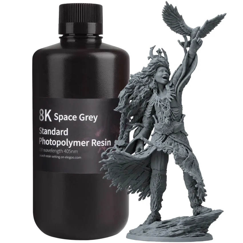 Elegoo Standard 8K Space Grey 1 kg – precyzyjna, gładka, wysokiej jakości żywica do druku 3D